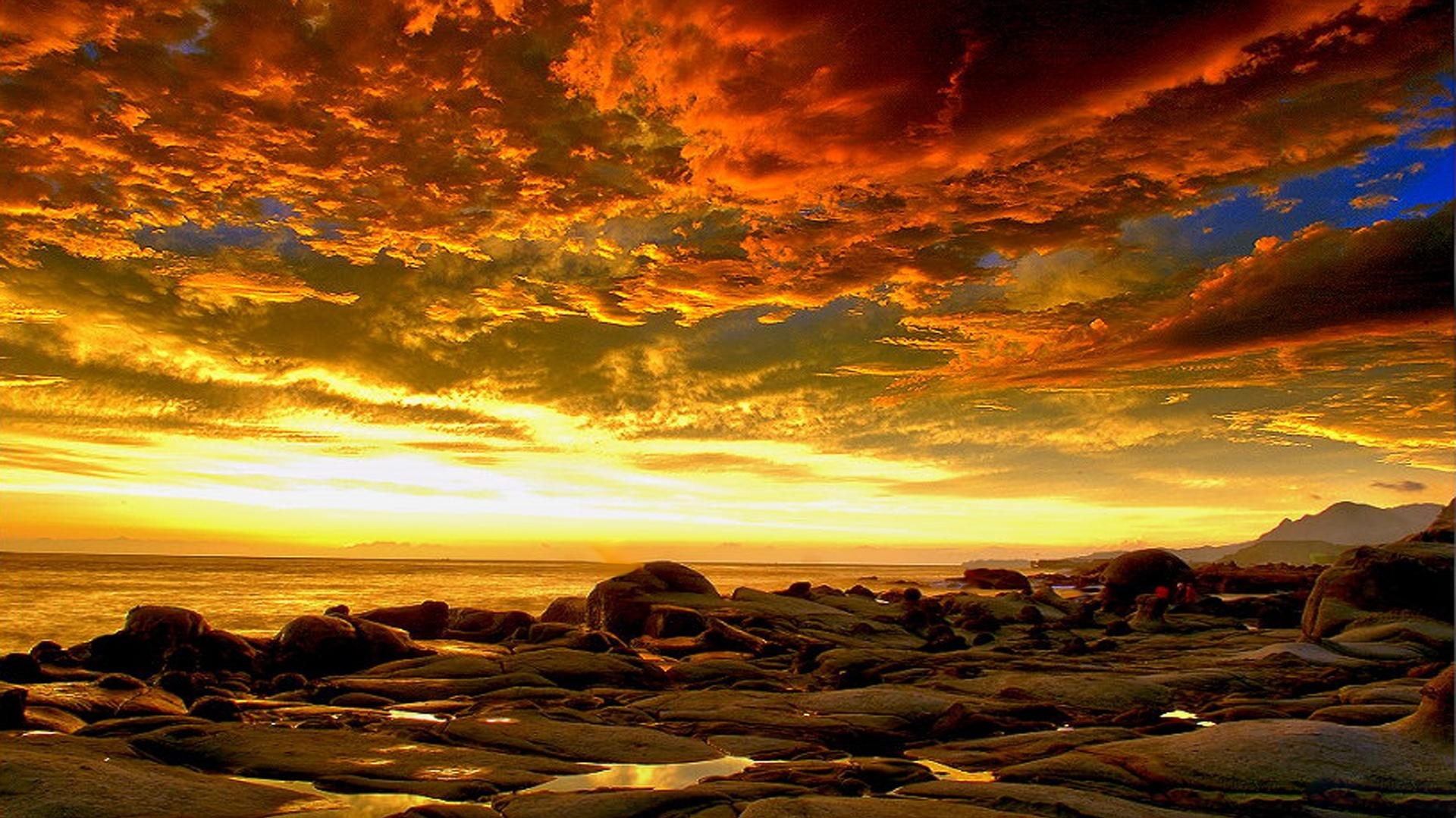 Beautiful Early Morning Fiery Sky HD Wallpaper by ROGUE