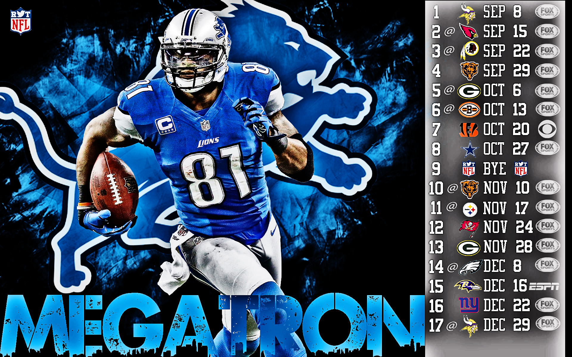 Calvin Johnson Lions Schedule Wallpaper HDr Sports