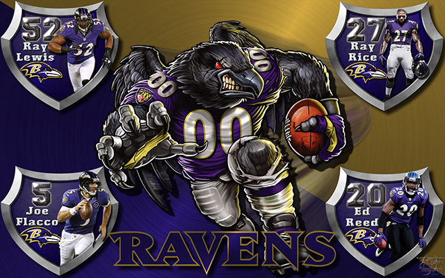 Wallpaper By Wicked Shadows Ravens Crazy Logo Shield Players