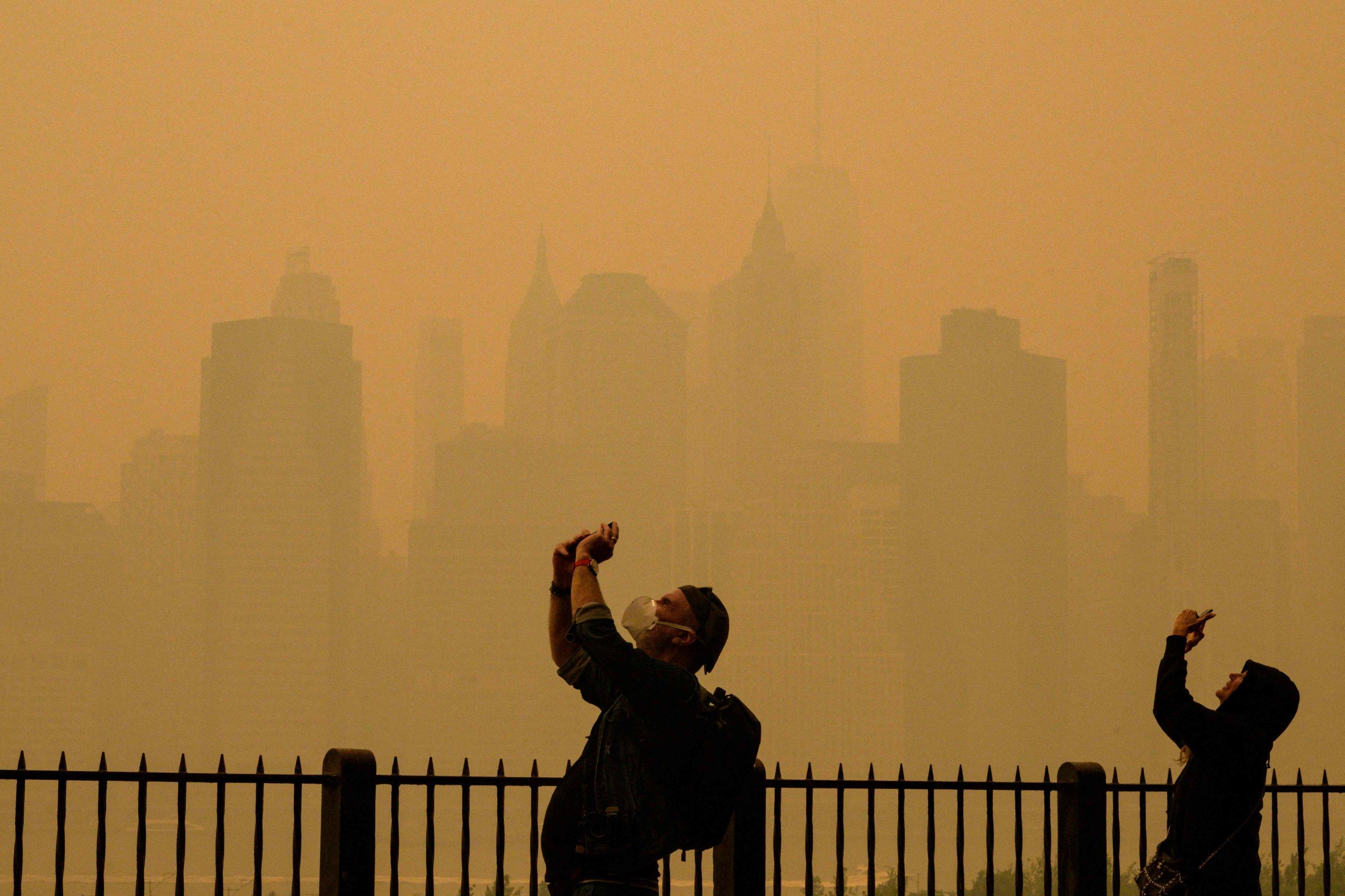 Millions At Risk As Canada Wildfires Cover New York In Thick Smog