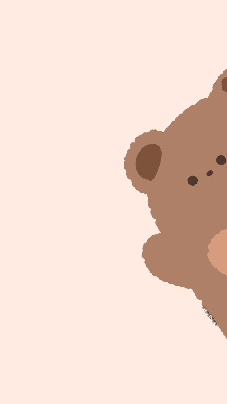 cuteness wpp  brown bear  Коричневые обои Мягкая пастель Милые обои