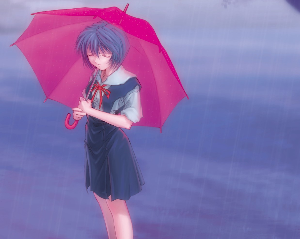 Rain Ribbon Eva Gloom Uniform Ayanami Rei
