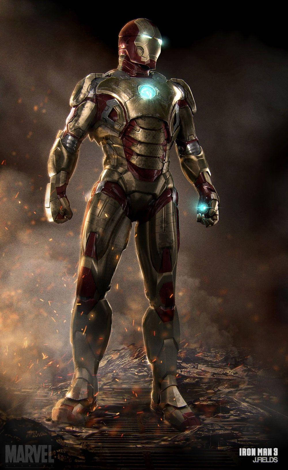 Iron Man Mark Poses In Front Of The Camera Wallpaper