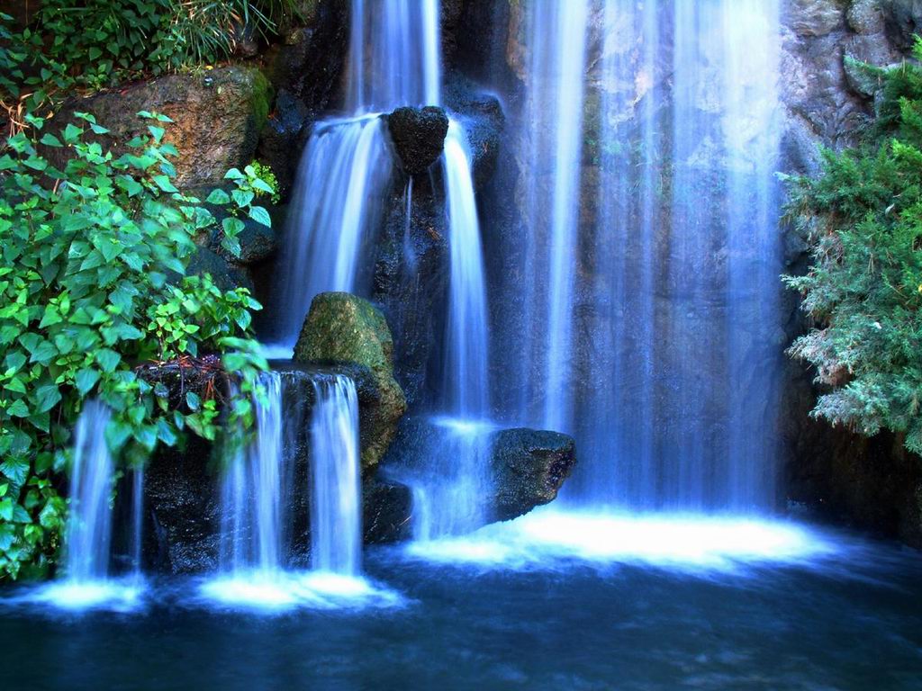 Wallpaper Bg Screensavers Tropic Waterfall