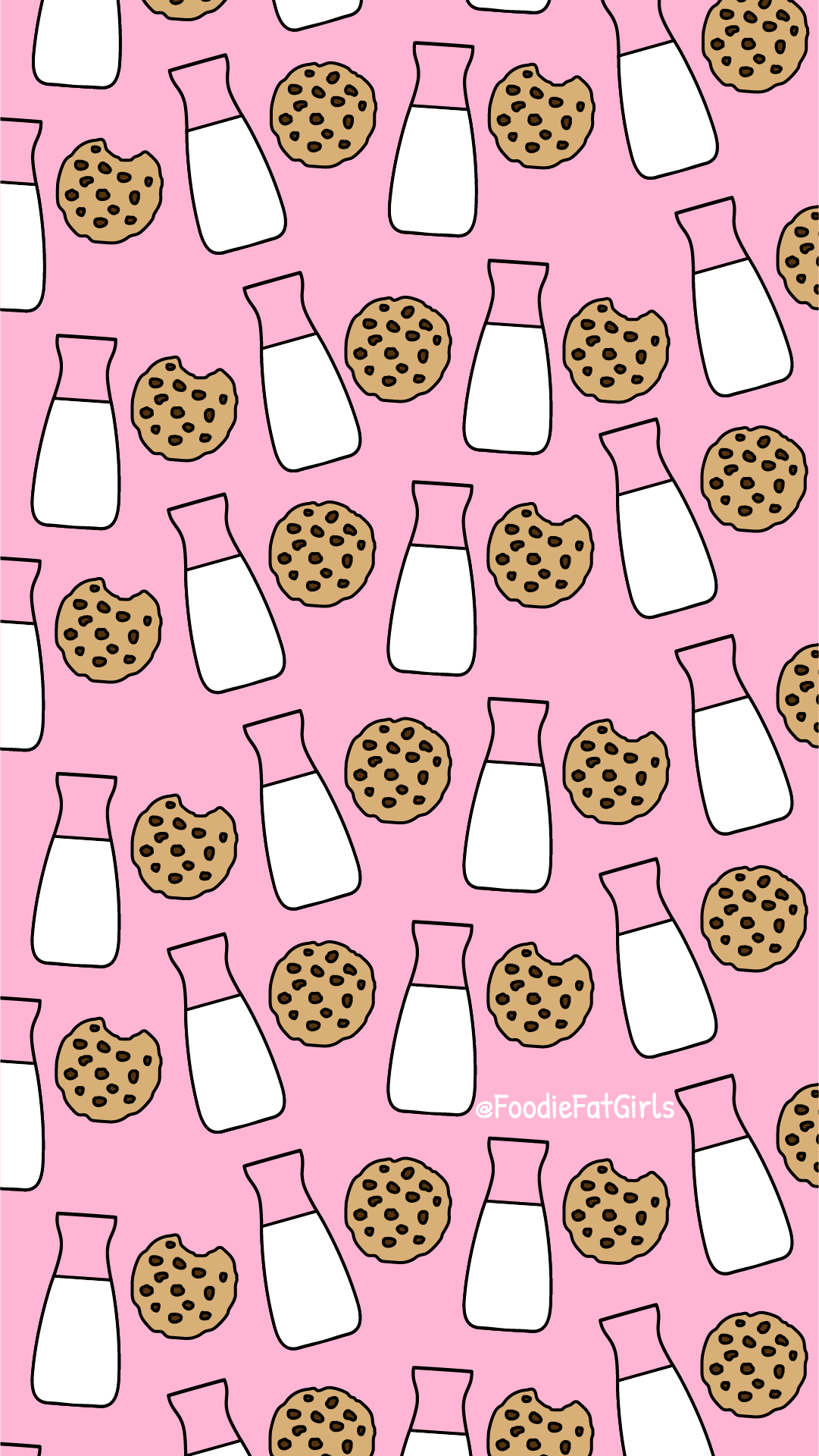 FREE Cookies and Milk Phone Background Foodie Phone Wallpapers