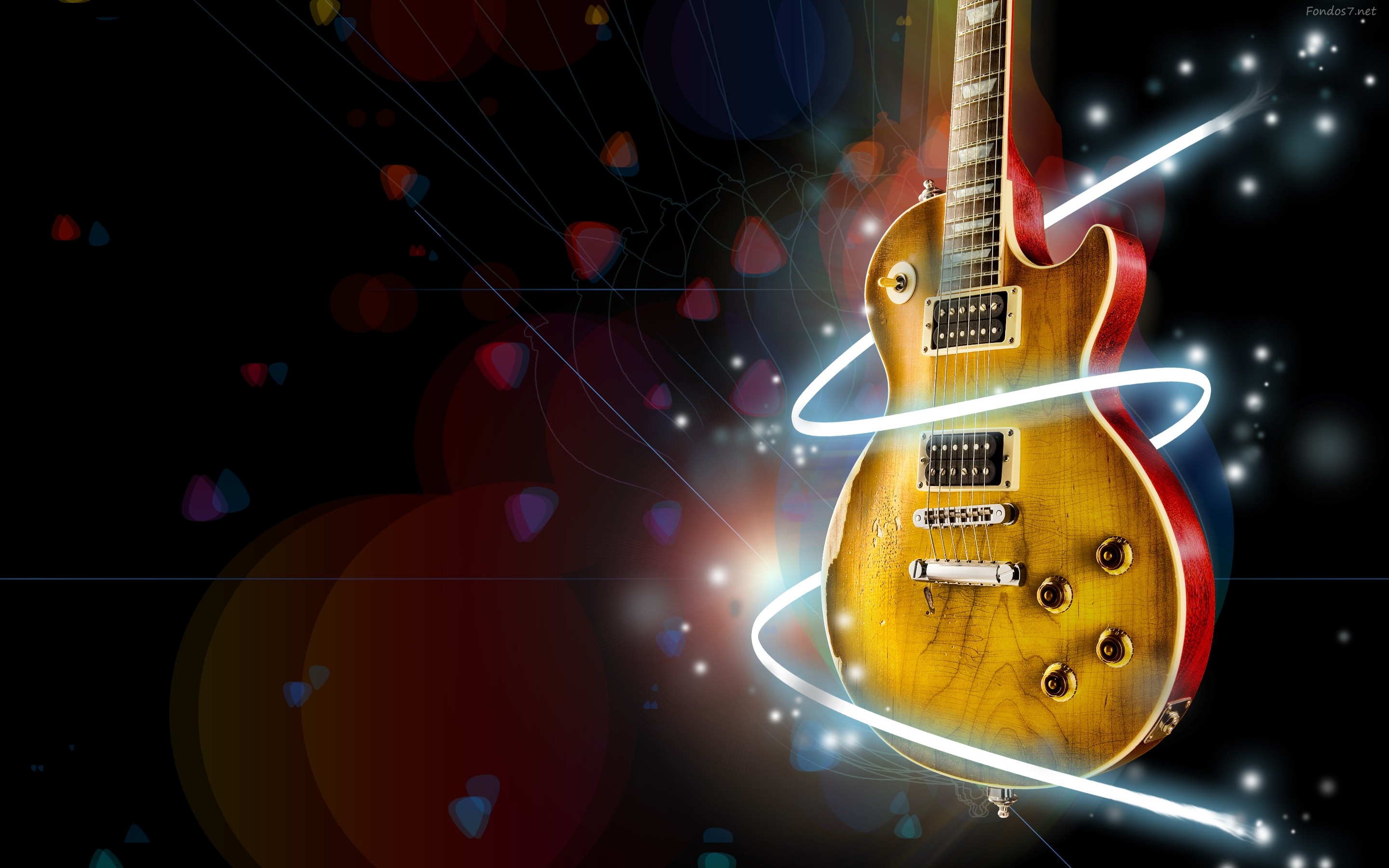 Descargar Fondos De Pantalla Slash Les Paul Guitarra HD Widescreen