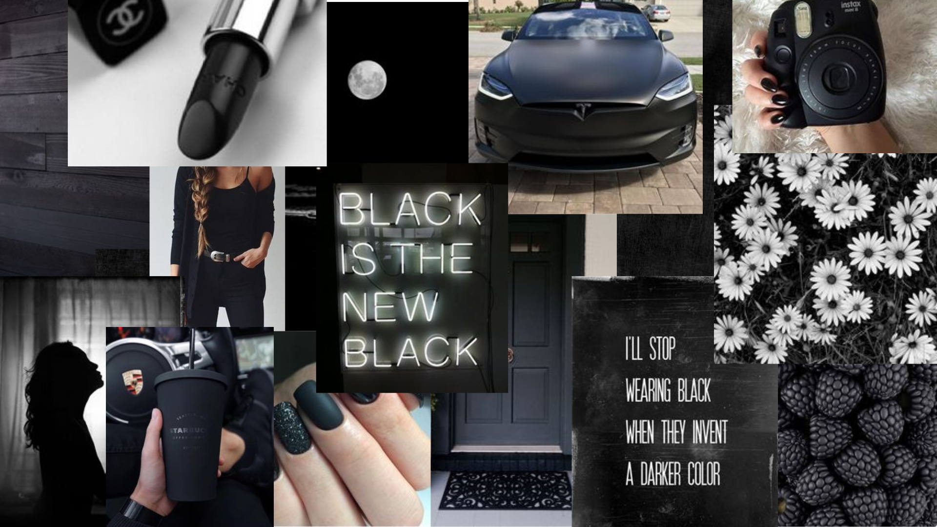 Black Girly Desktop Wallpaper HD For College Students