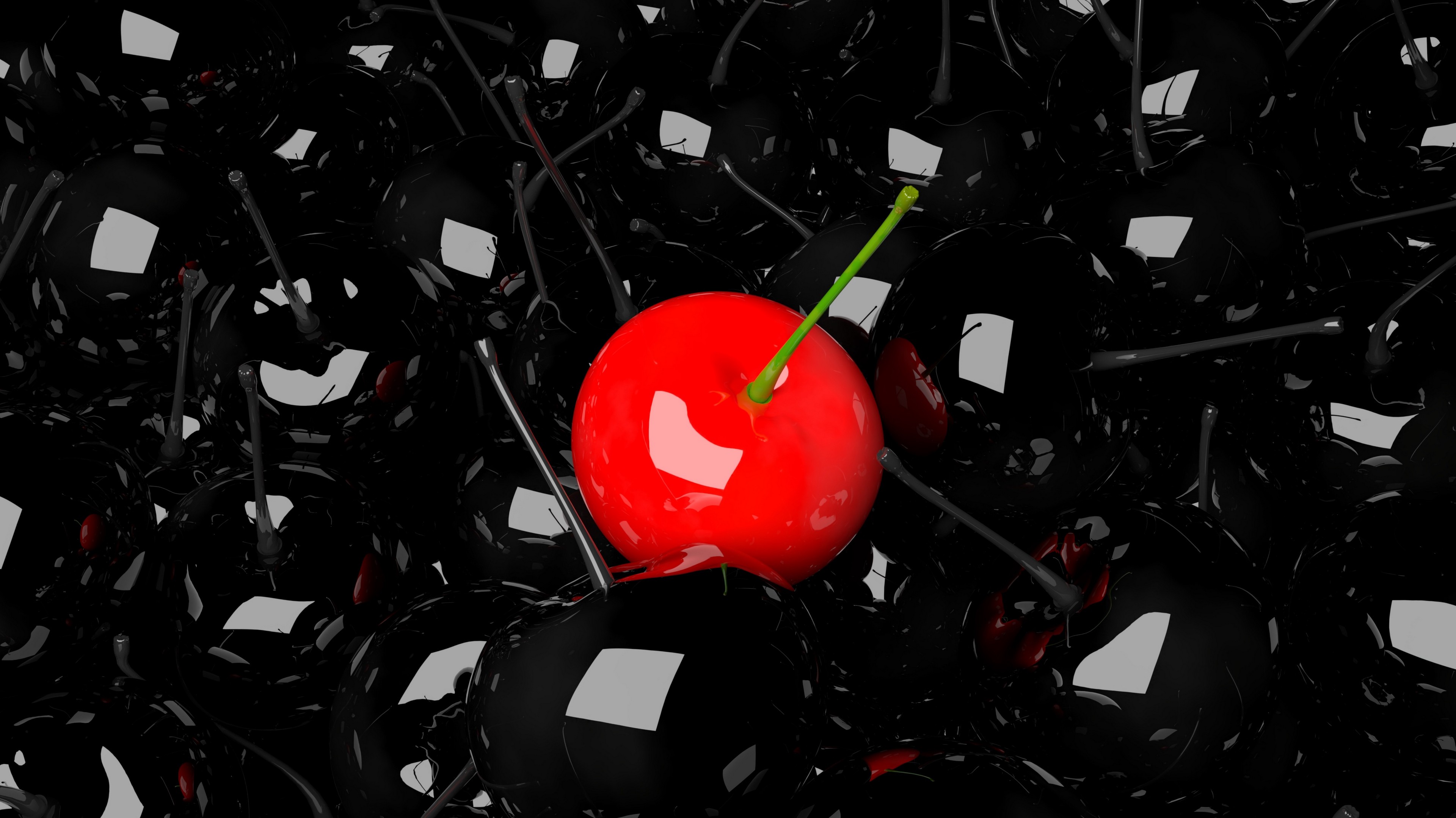 4k Cherry Berry 3d Wallpaper