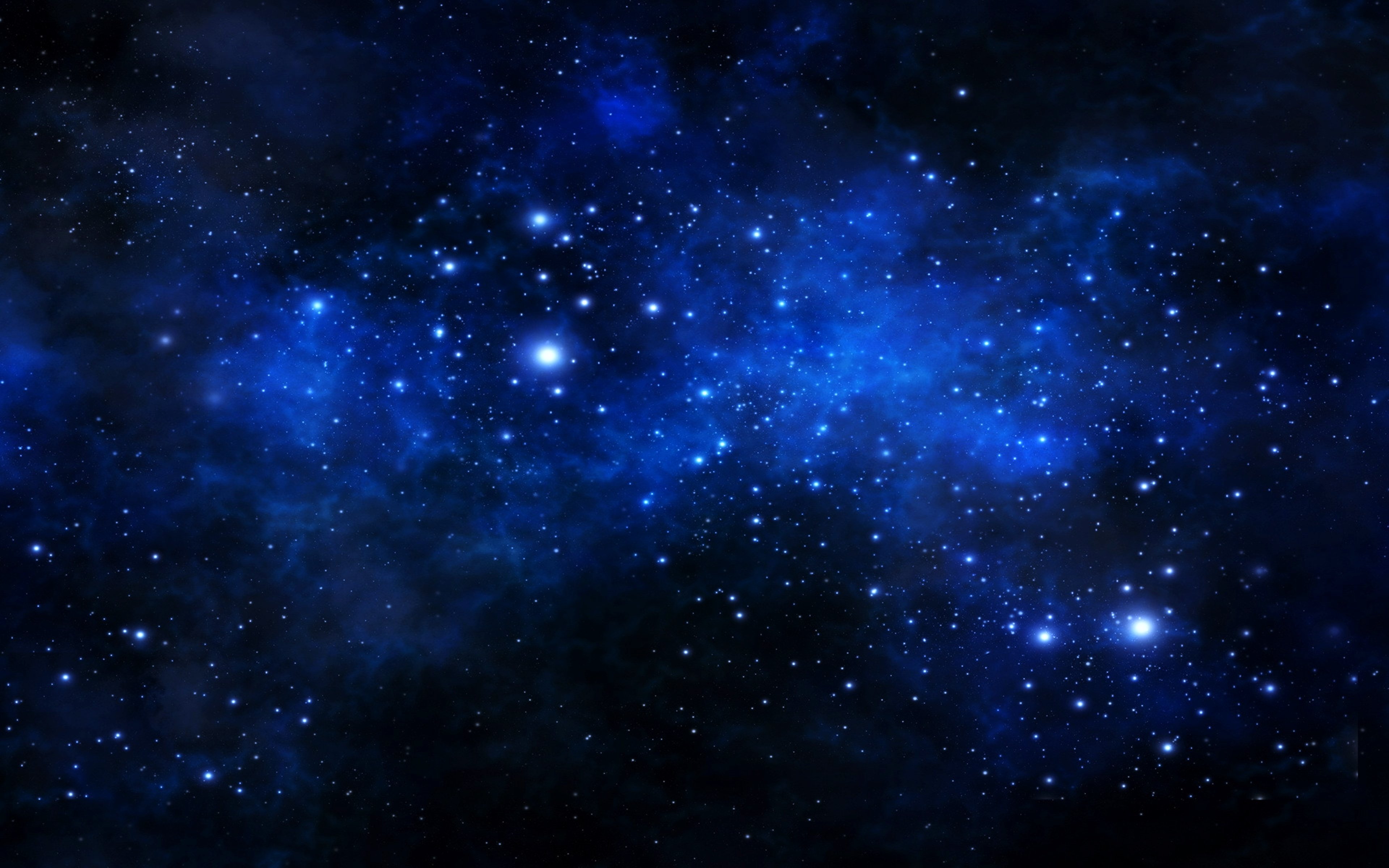Aesthetic Dark Blue Galaxy Background