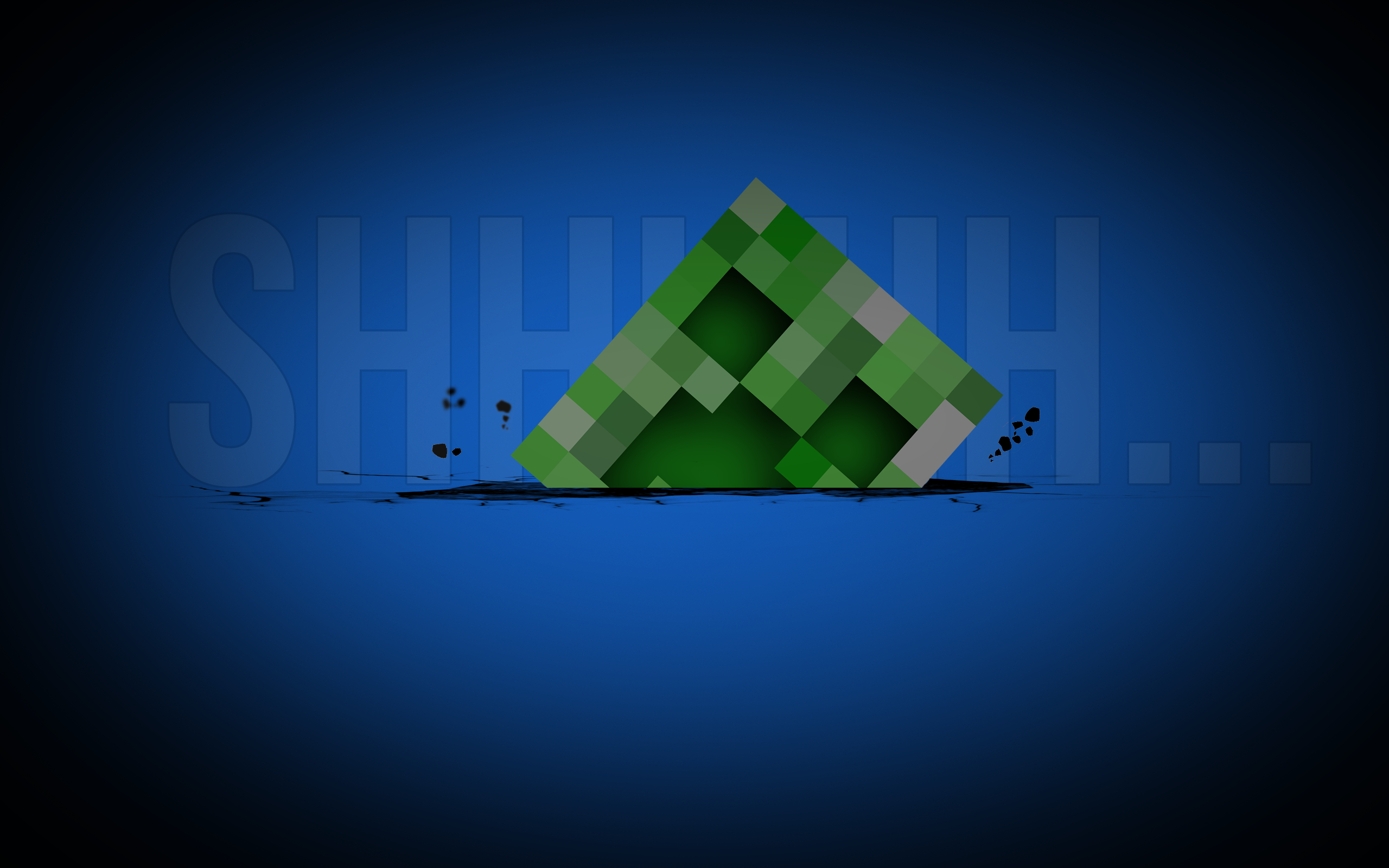 Minecraft Blue Creeper Wallpaper By Miqlliot