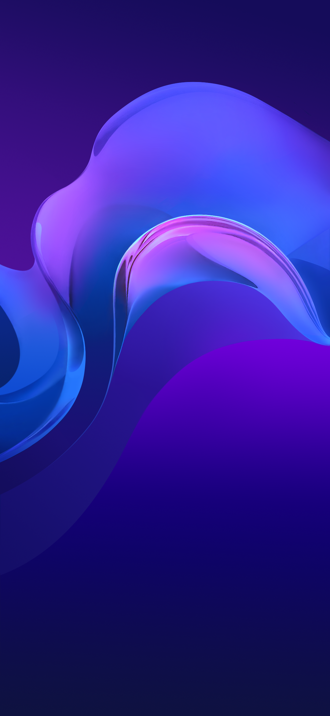 Abstract purple and blue gradient wallpaper, reminiscent of Xiaomi's MIUI design language
