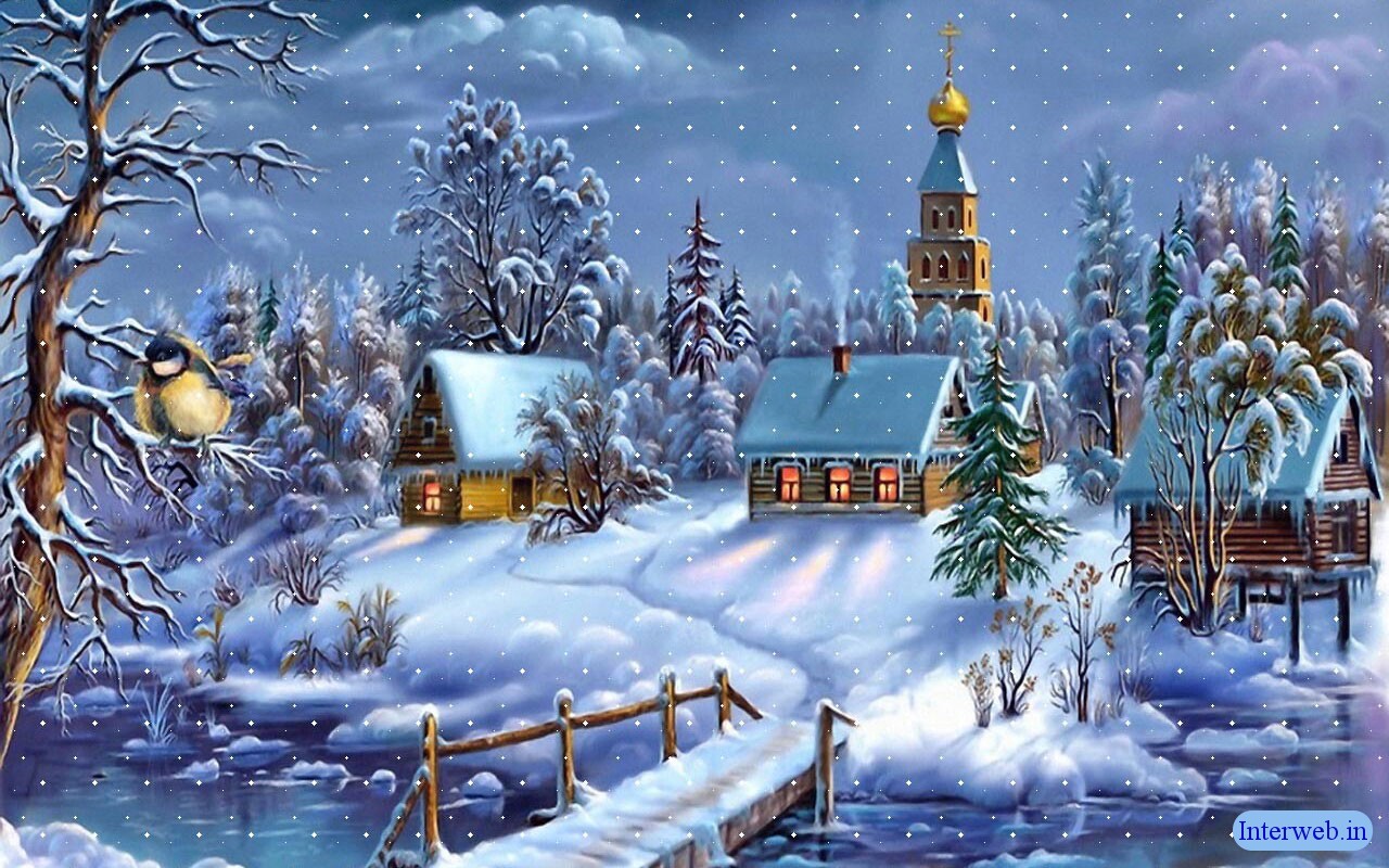 Thread Winter And Snow Christmas Wallpaper Collection