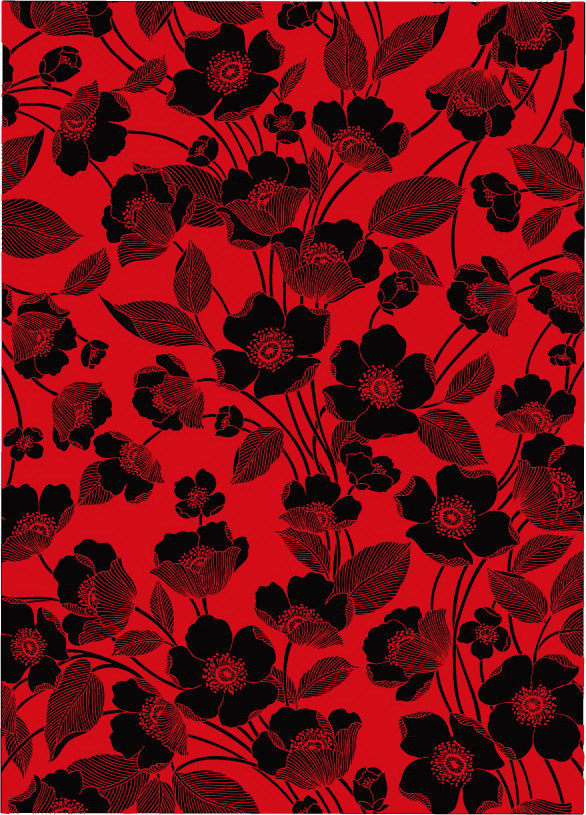 Background Wallpaper Vector Material Red And Black Lines Flower