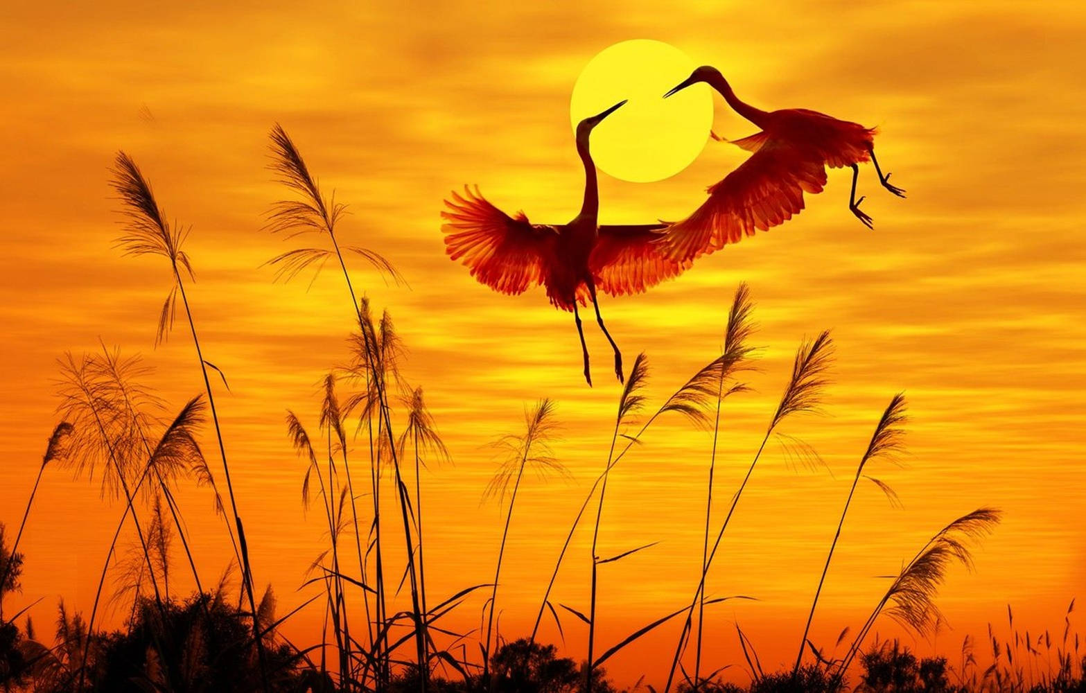 Birds Flying Wallpaper