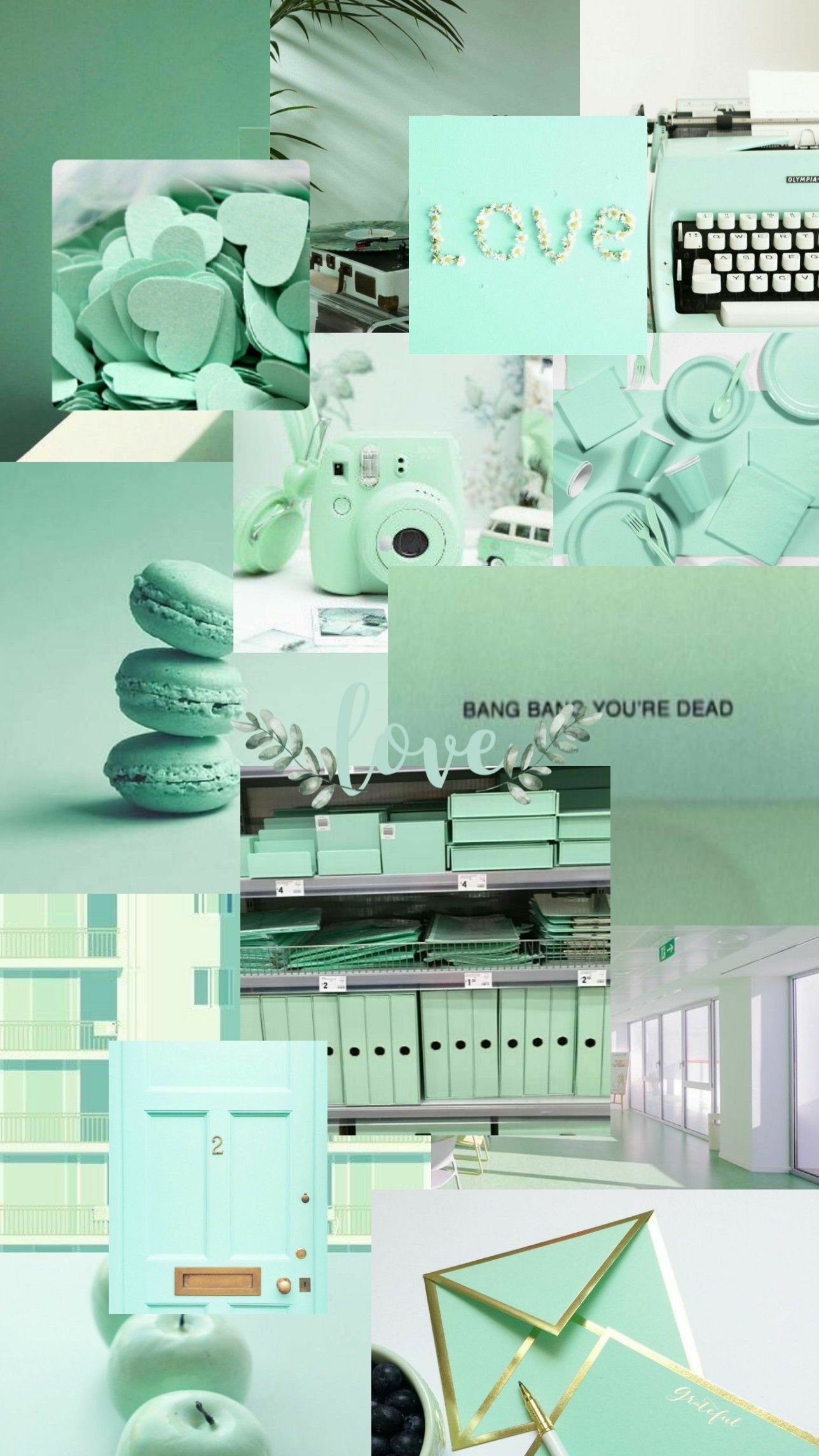 Mint Green Aesthetic Wallpaper