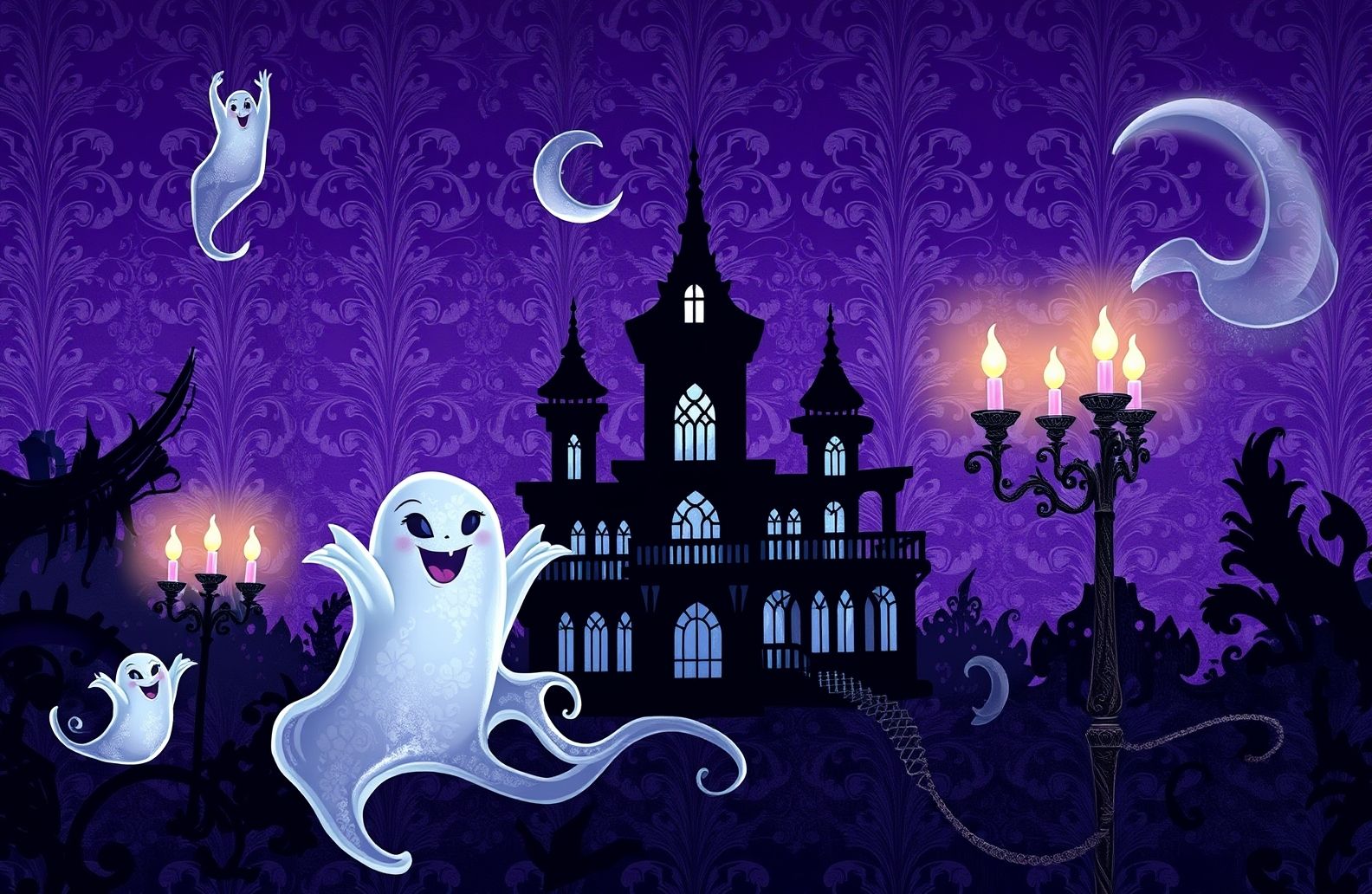 Disney Haunted Mansion Wallpaper Stencil