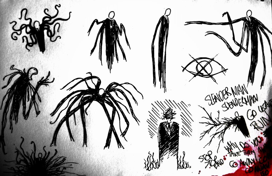 Slender Man Sketches by Cryptdidical on