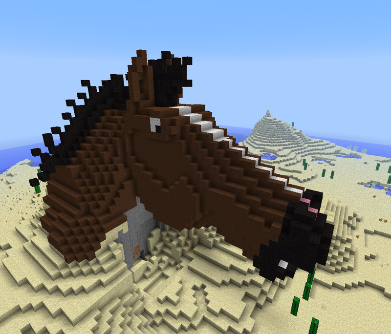 Minecraft Horse Head By Wildbrumby