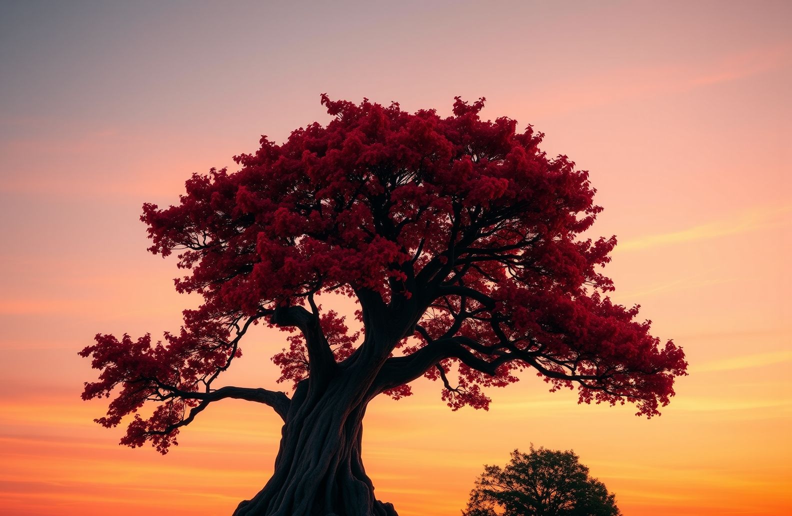Red Tree Wallpaper