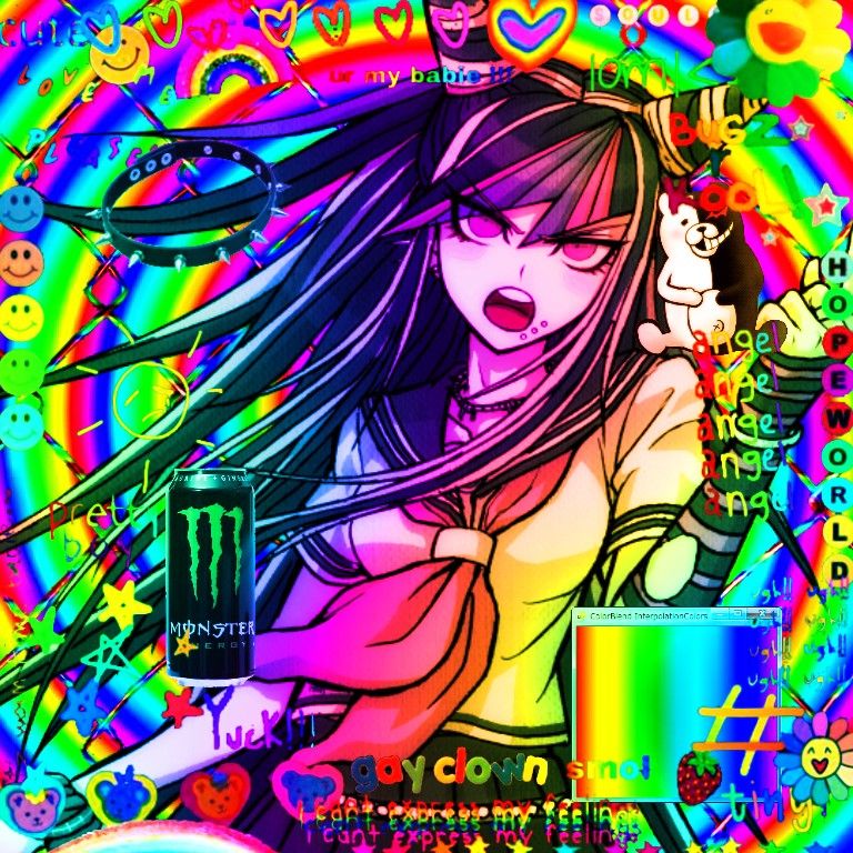 Ibuki Rainbowcore Scenecore Glitchcore Edit Anime