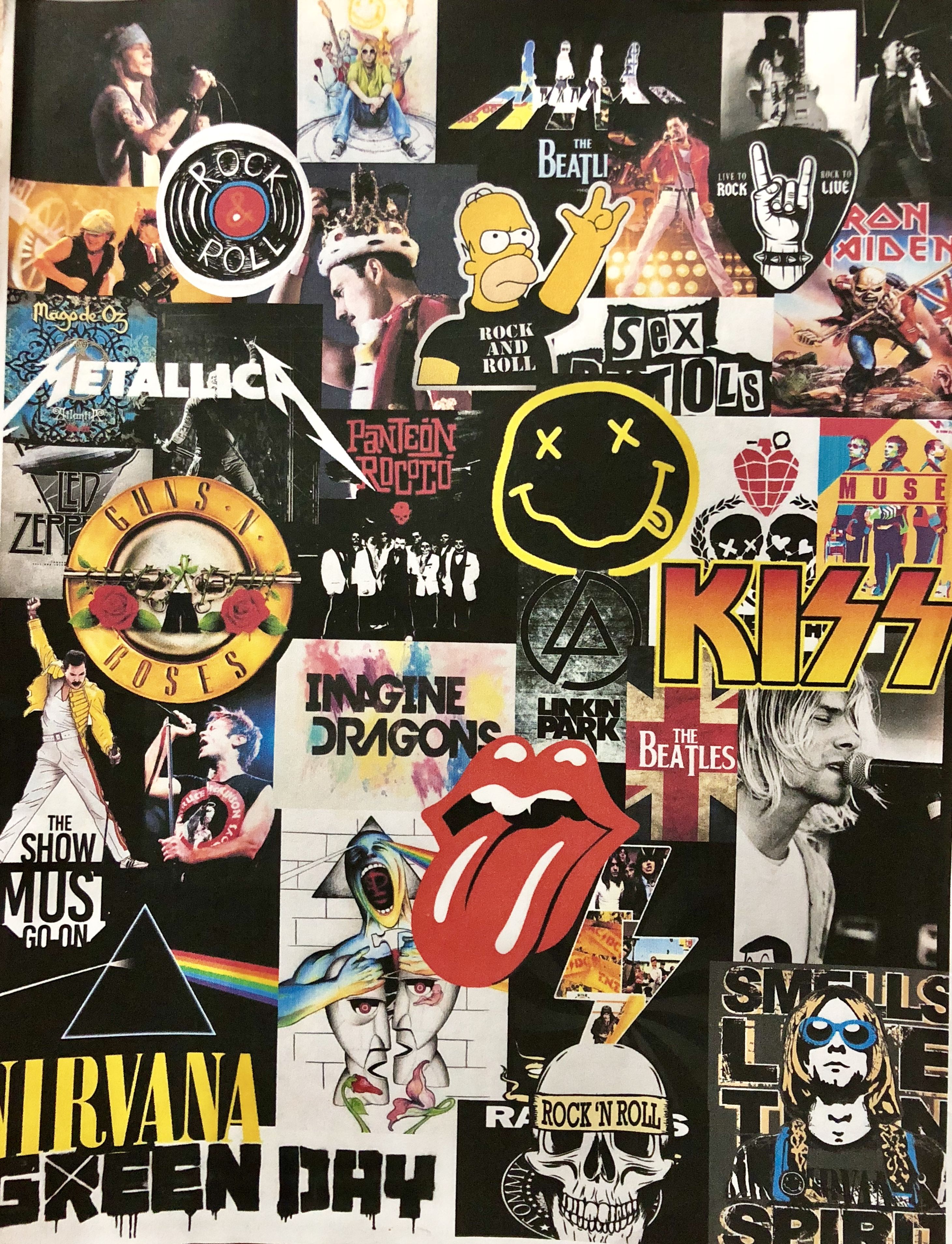 Rock and roll Seni buku Kertas dinding Ilustrasi poster
