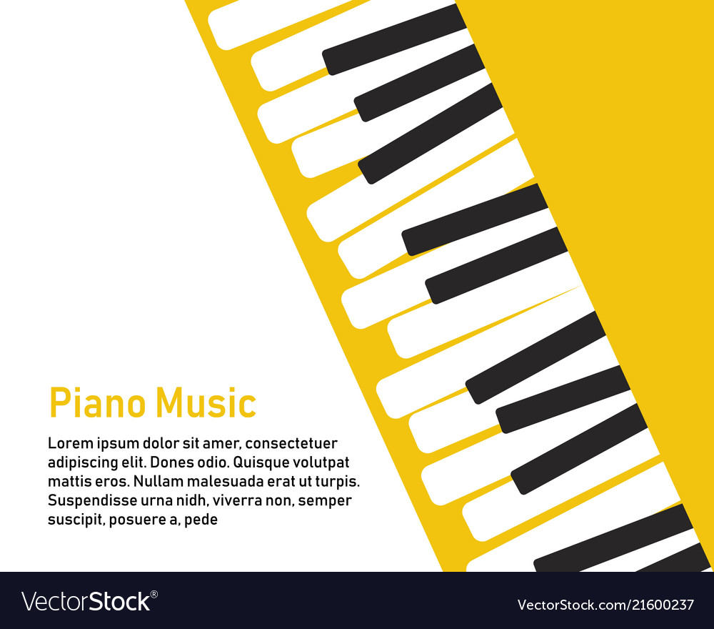 Piano On A Yellow Background Royalty Vector Image