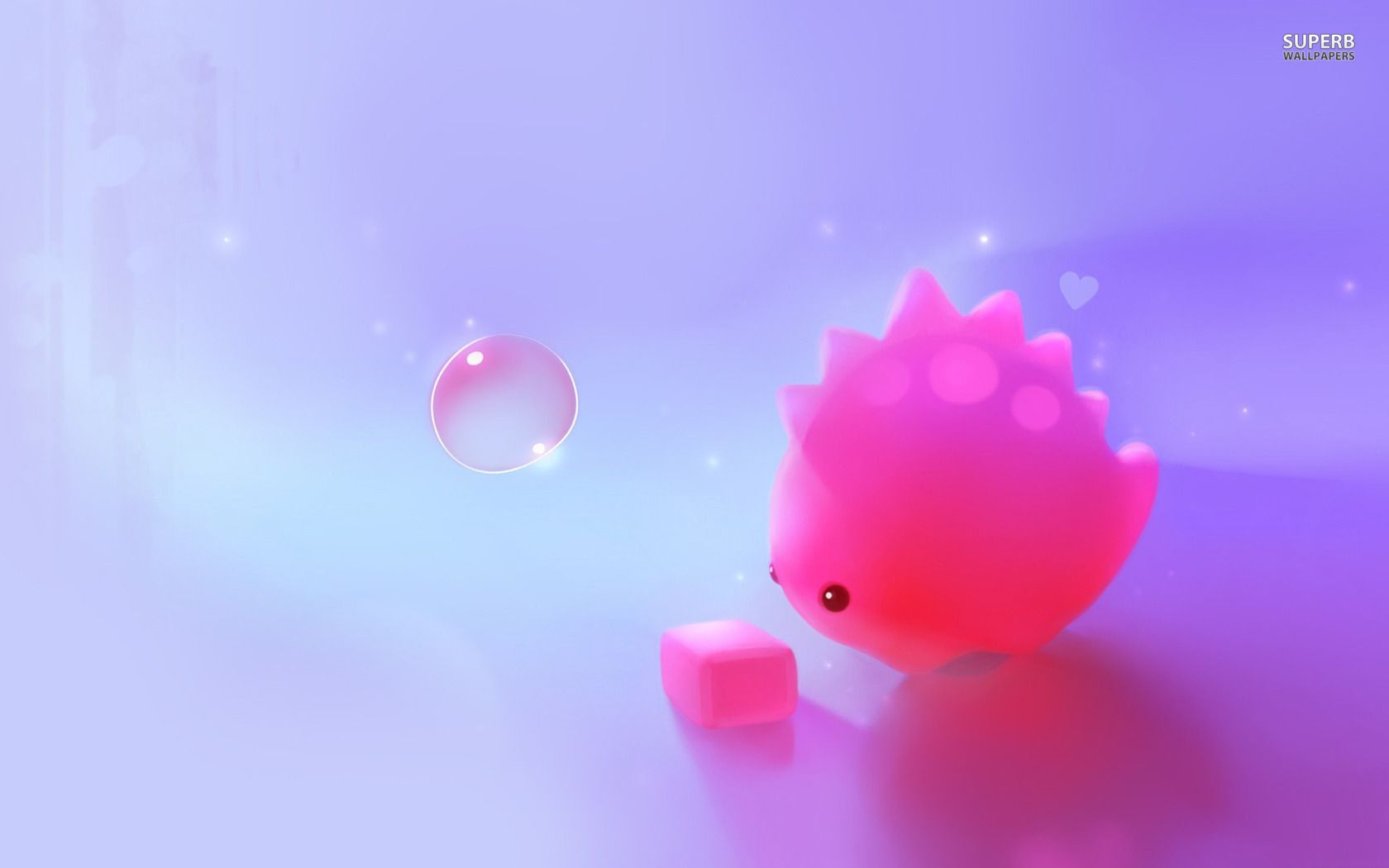 Cute Pink Dino Wallpaper Digital Art