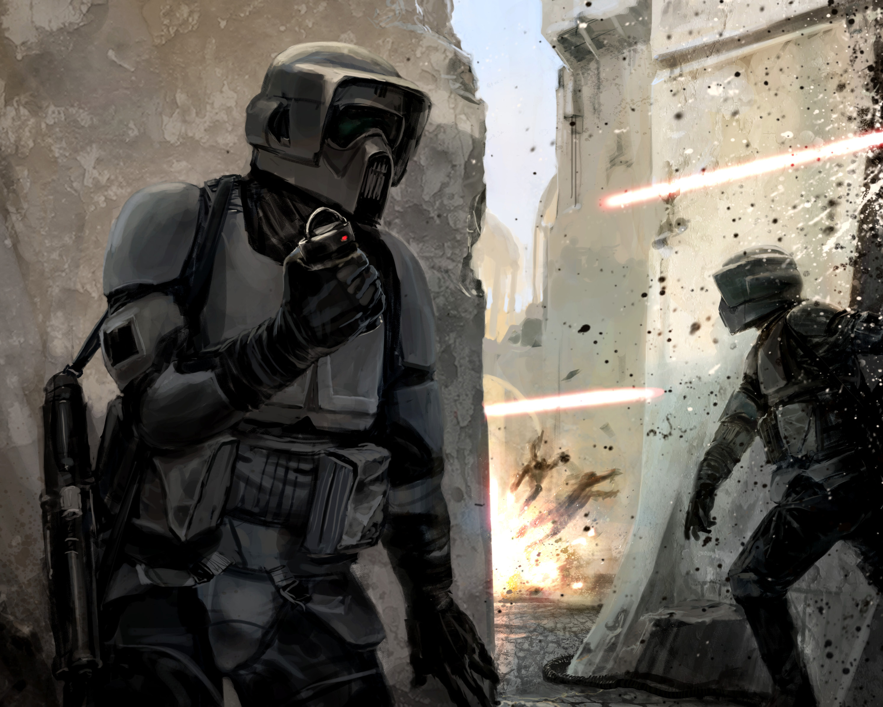 Scout Troopers Utilizing Fragmentation Grenades On Enemy Units