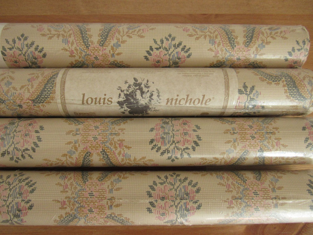 Rolls Louis Nichole Borden Needlework Sampler Pattern Wallpaper