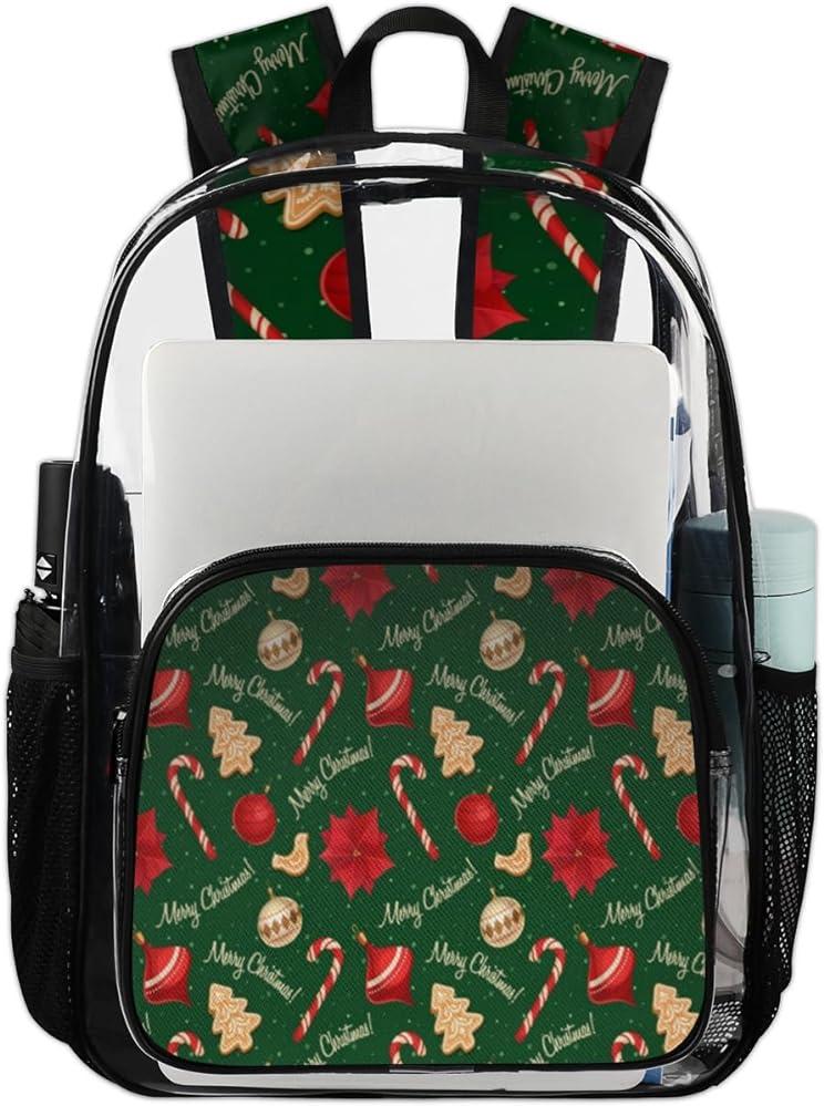 Amazoncom Tavisto Classic Christmas Wallpapers Clear Backpack