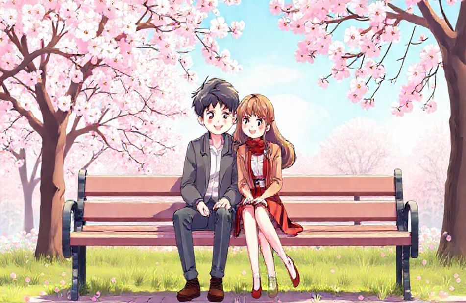 Cute Anime Couple Wallpaper