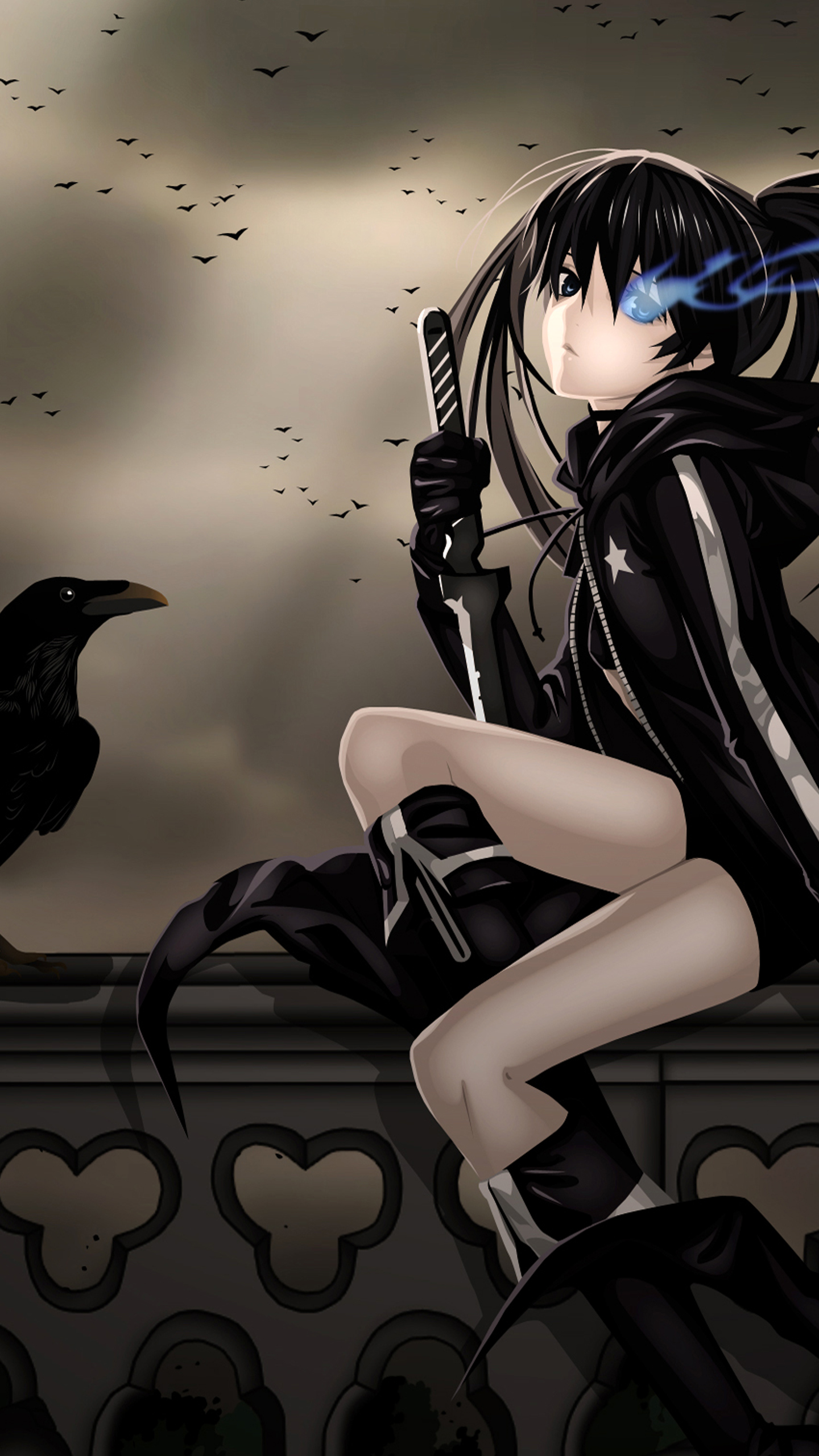 Resolution 1440x2560 Wallpapers Raven girl Android Wallpapers