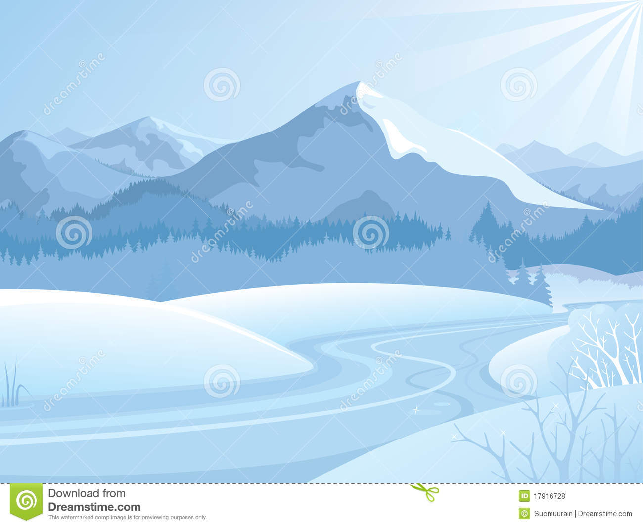 Snow Mountain Landscape HD Wallpaper