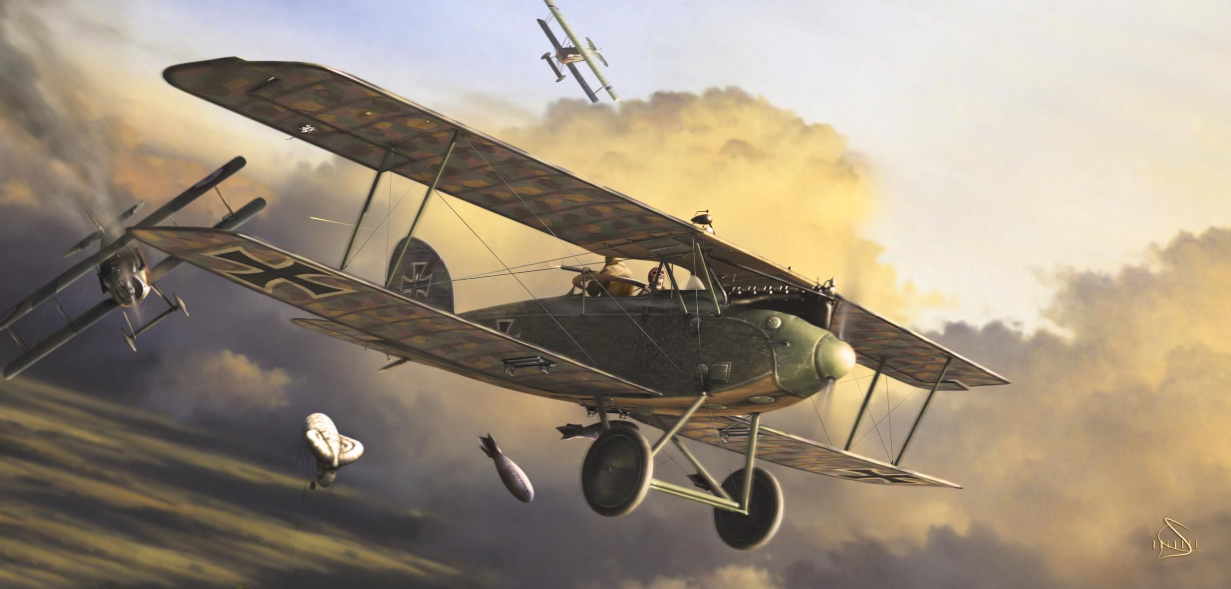 Wwi Bomber Intercept Full HD Wallpaper And Background Air Force