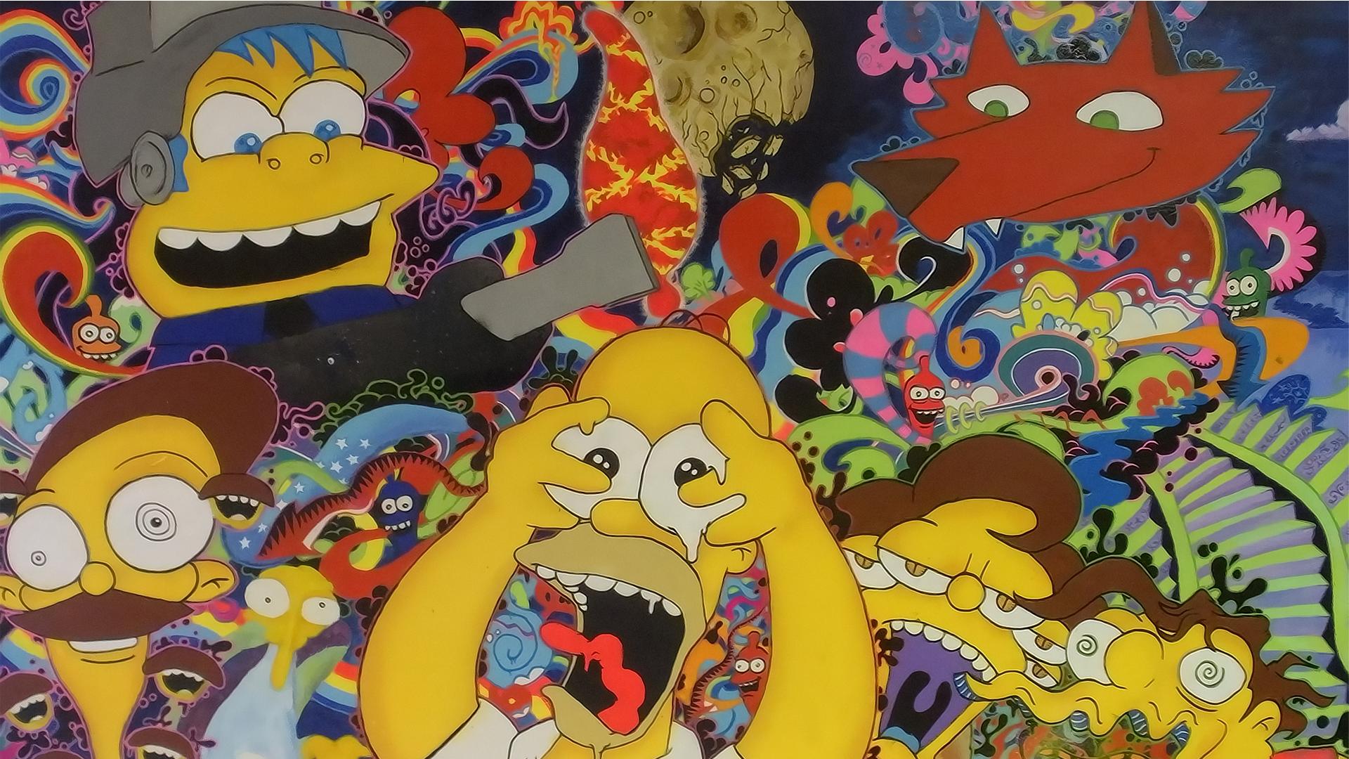 Simpsons Trippy Background Supportive Guru Cypress