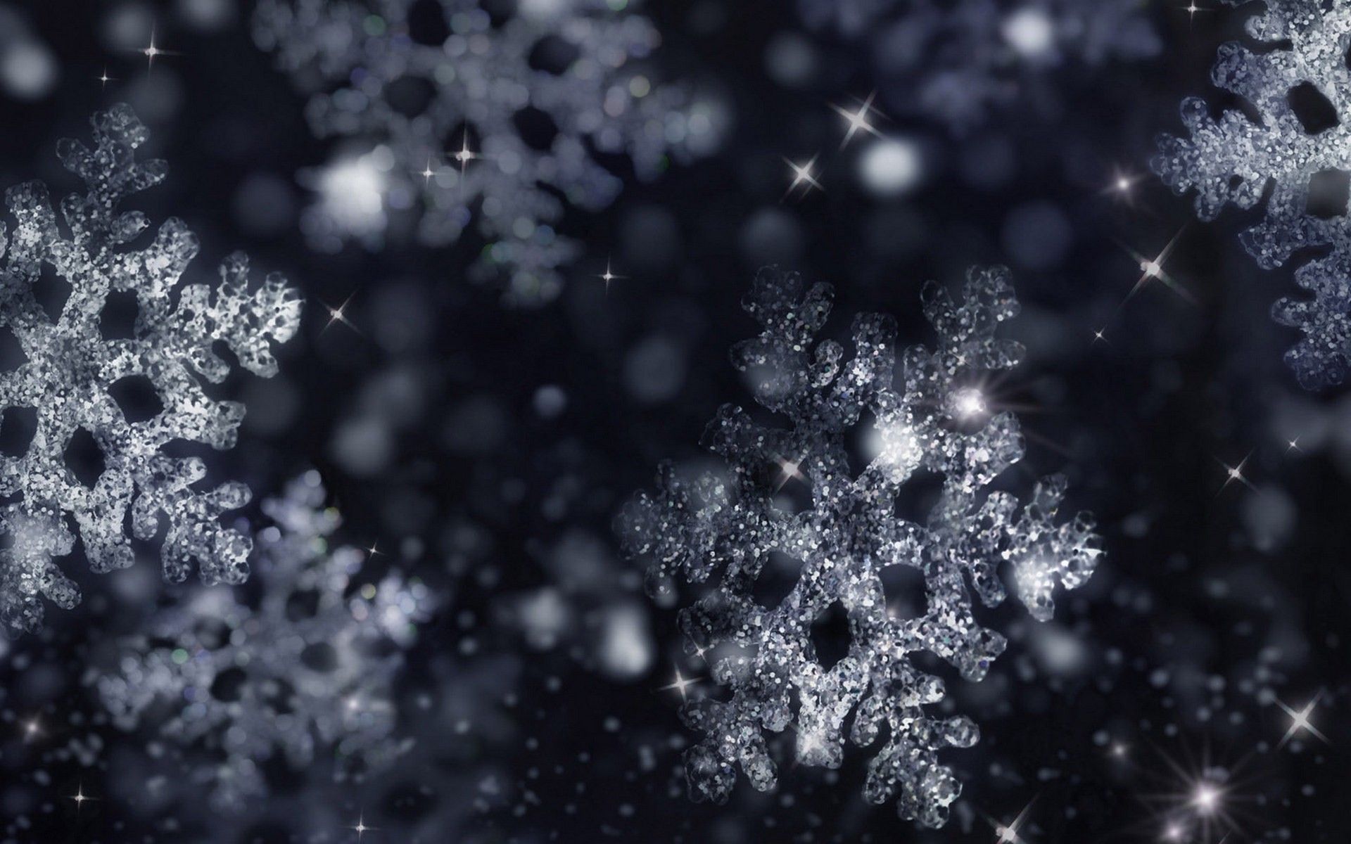 Iced Snowflakes Wallpaper