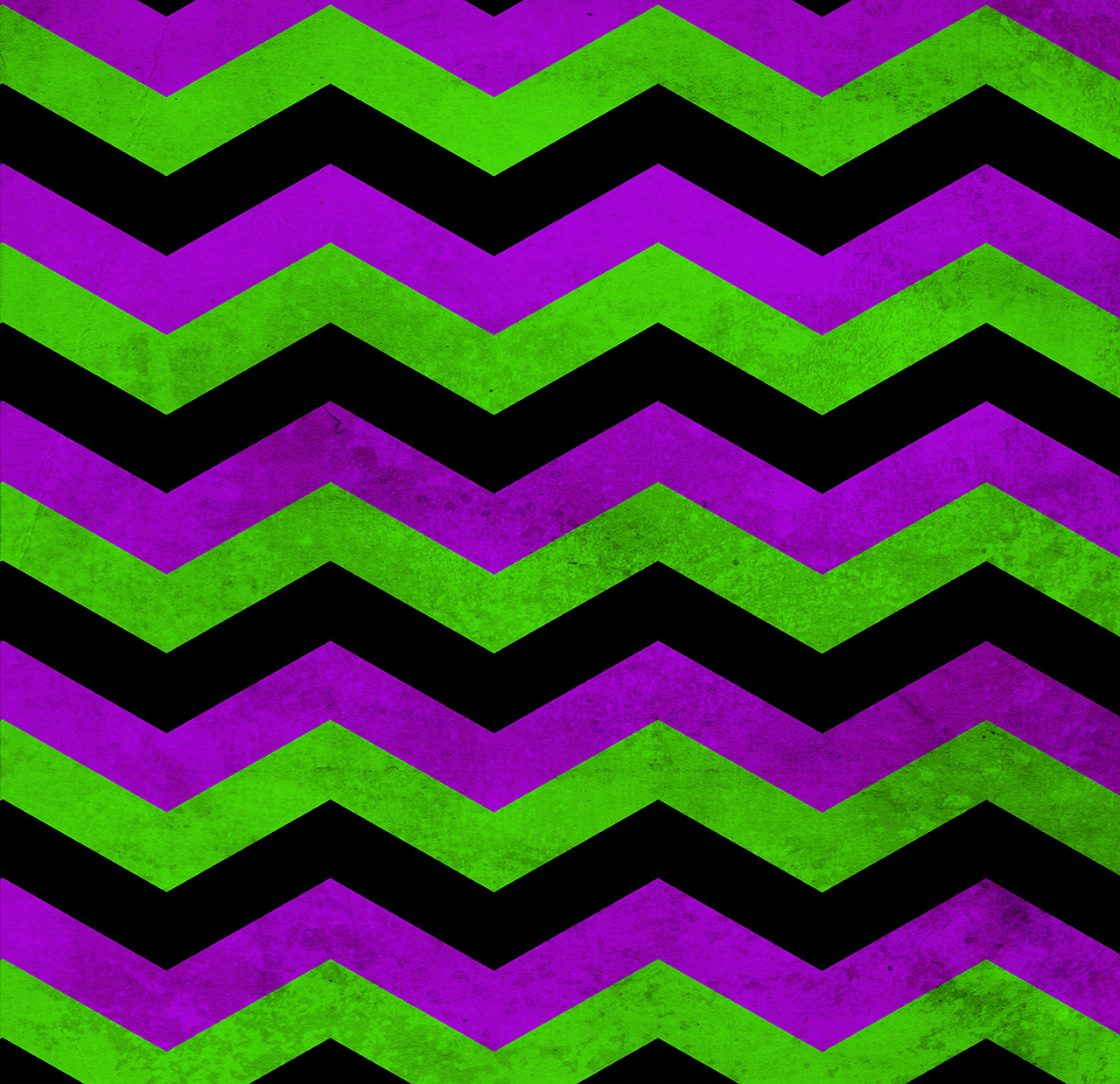 Lime Green Chevron Purple Black