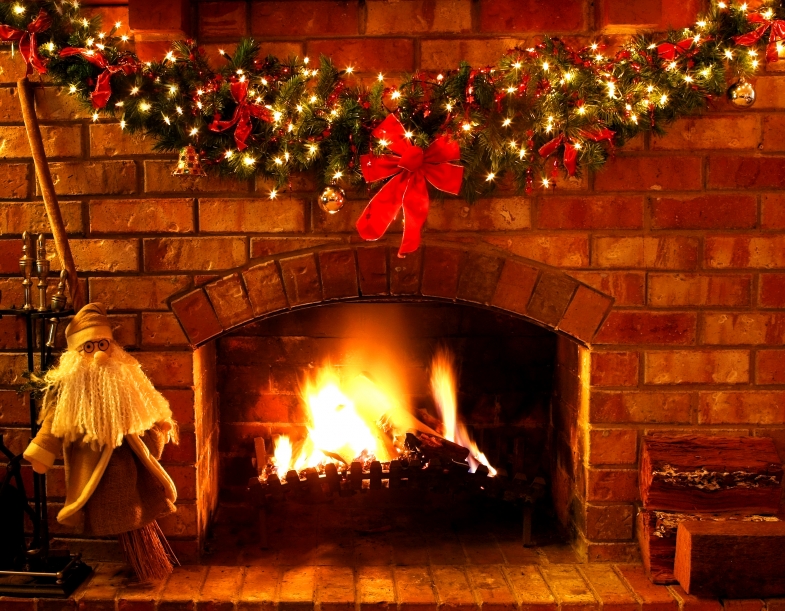 Christmas Fireplace Desktop Wallpaper