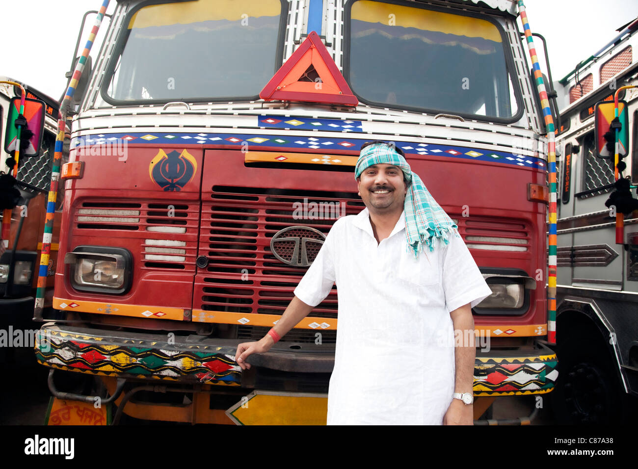 Happy Indian Truck Driver Hi Res Stock Photography And Image