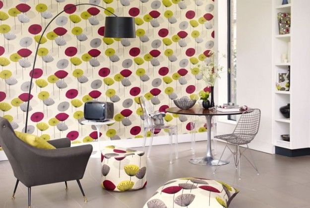 Wallpaper 50s Style In Interiors