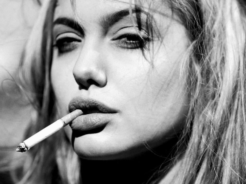 Women Smoking Wallpaper 1024x768 Women Smoking Angelina Jolie