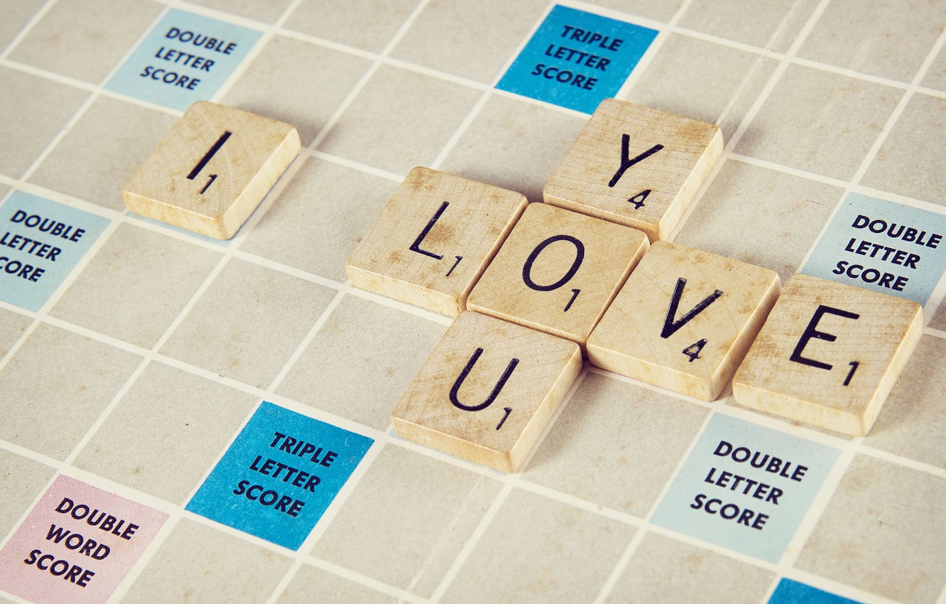 Wallpaper Love Mood Puzzle Inscription Crossword Image For