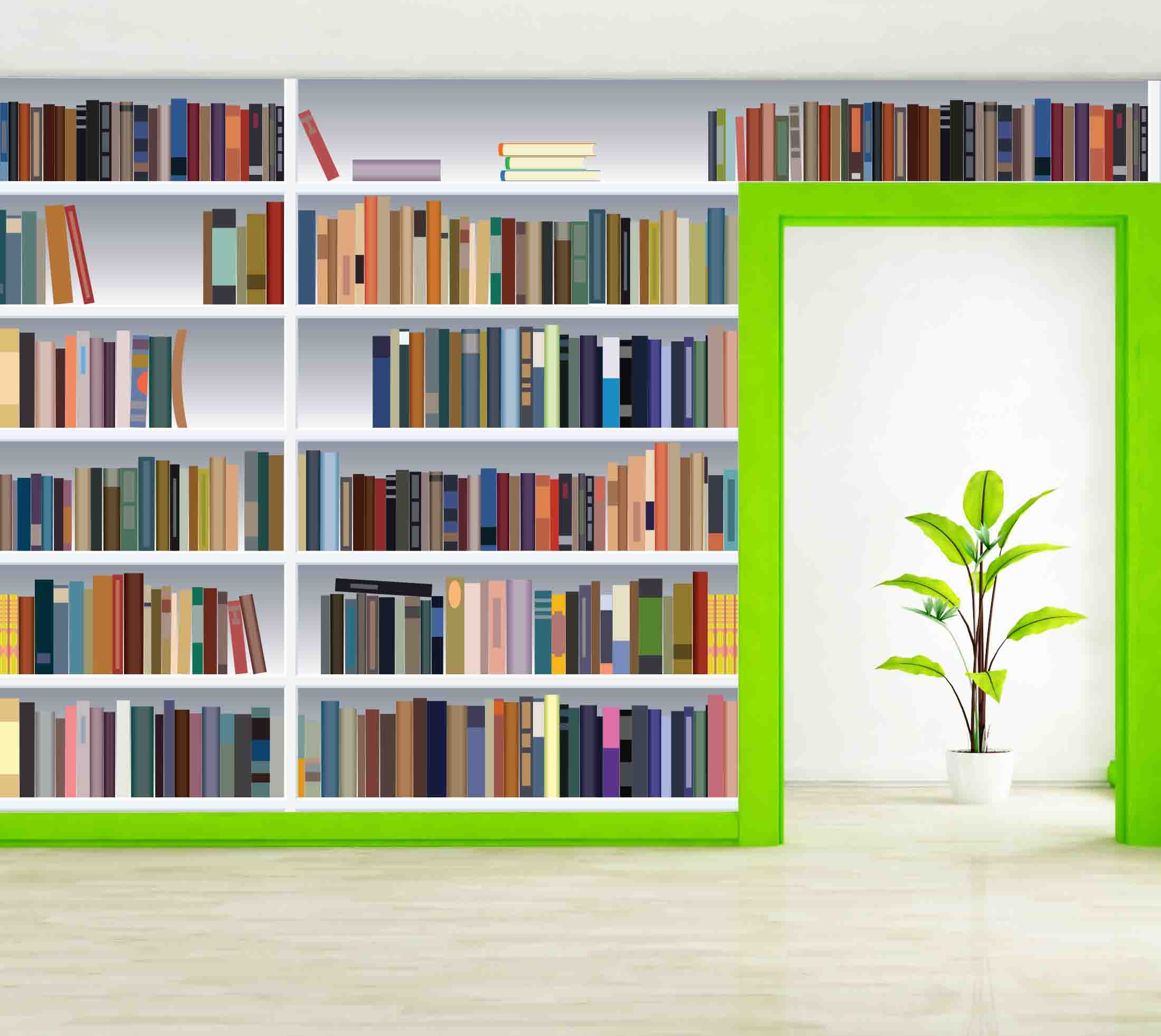 Bookshelf Wallpaper