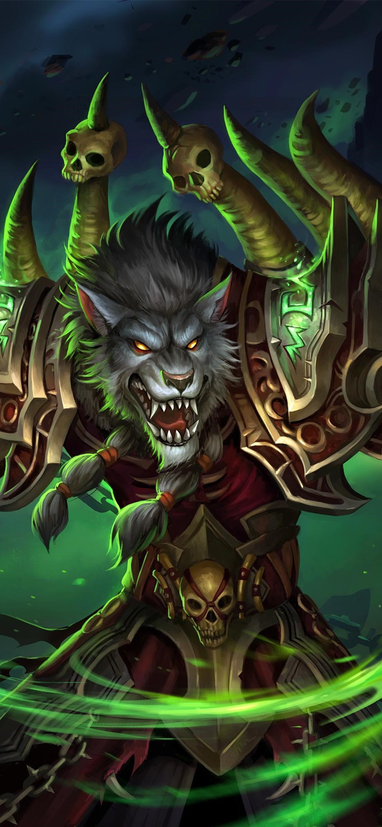 World Of Warcraft Worgen Warlock Background