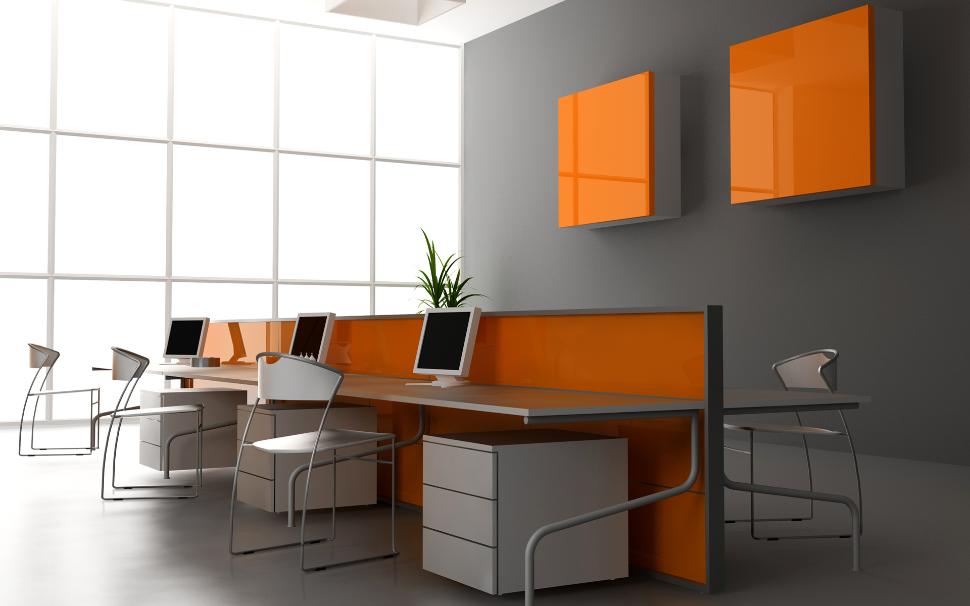 Wordpress Orange Office Room Interior Design Wallpaper Jpg