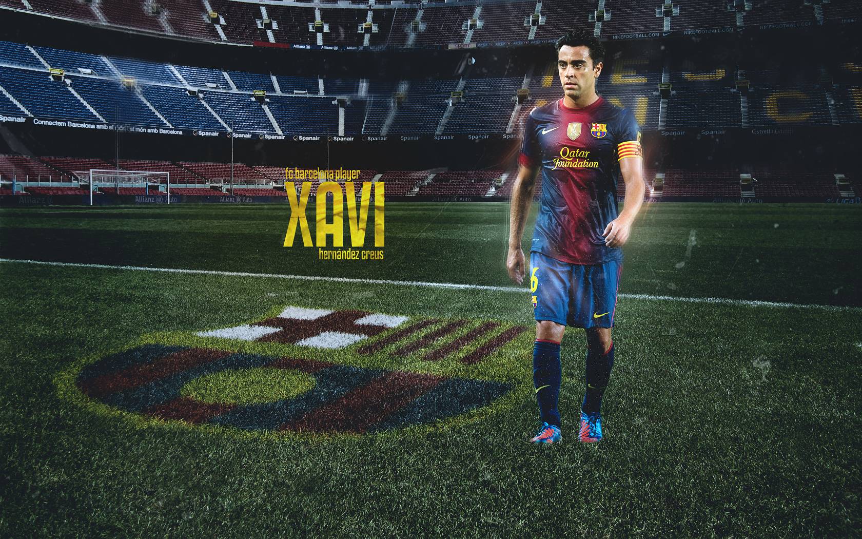 Xavi Hernandez Barcelona Desktop Wallpaper Hd