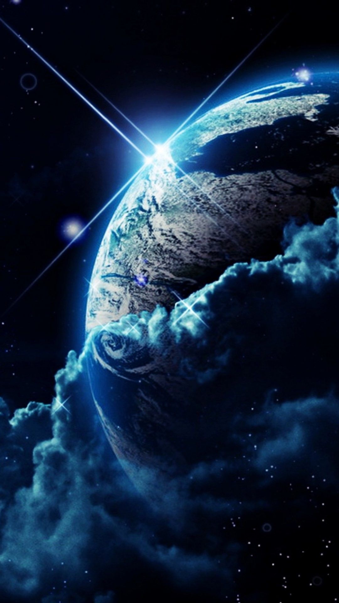Blue Galaxy iPhone Wallpaper On