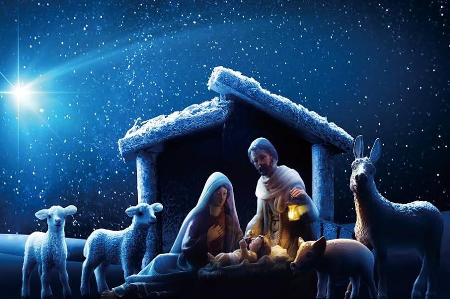 Amazoncom Renaiss 10x65ft Nativity Scene Backdrop Christmas