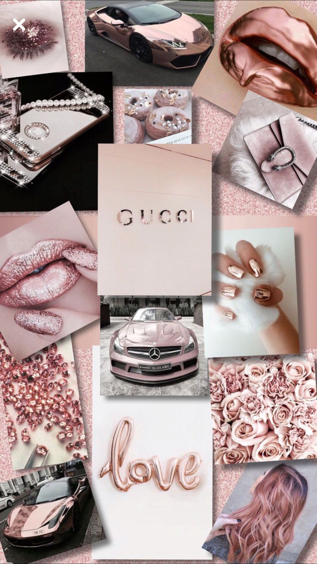 Gucci Rose Gold Aesthetic Wallpaper On