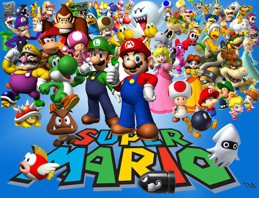 Super Mario Collage Wallpaper By A Dawg13
